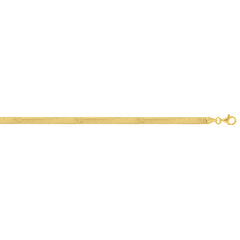 Sterling Silver (Yellow Gold Plated) 16 4.2mm Oval Snake Chain Necklace with Lobster Clasp.