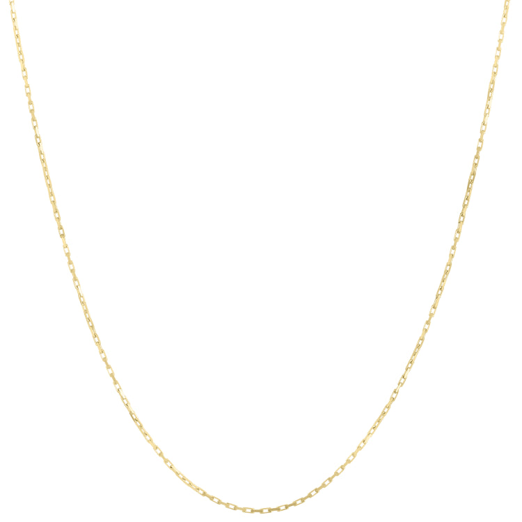 10K Yellow Gold 20 1.3mm French Cable Chain Necklace with Lobster Clasp