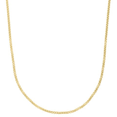10K Yellow Gold 2.5mm 18 Solid Round Box Chain with Lobster Clasp