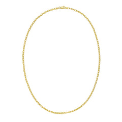 Silver with Gold Plating 20 2.8mm French Cable Chain with Lobster Clasp
