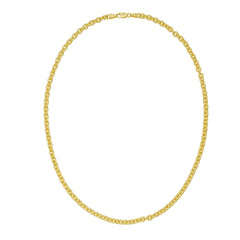 Silver with Gold Plating 16 4.7mm Rolo Chain with Lobster Clasp