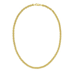 Silver with Gold Plating 18 5.7mm Classic Rolo Chain with Lobster Clasp