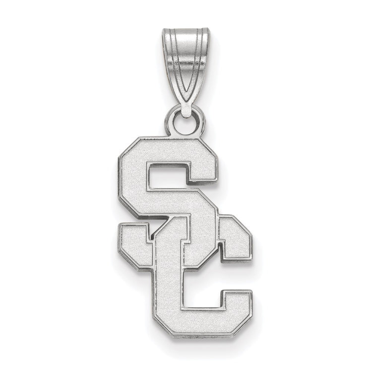 10k White Gold University of Southern California S-C Medium Pendant