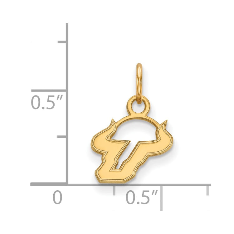 14k Gold LogoArt University of South Florida Bull Extra Small Pendant