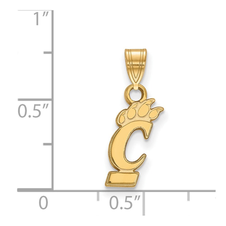 14k Gold LogoArt University of Cincinnati Small Pendant