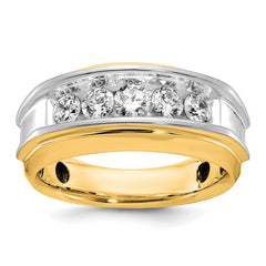 Men's 14k Two-Tone Fancy Wedding Band - Customer Diamonds
