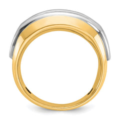 Men's 14k Two-Tone Fancy Wedding Band - Customer Diamonds