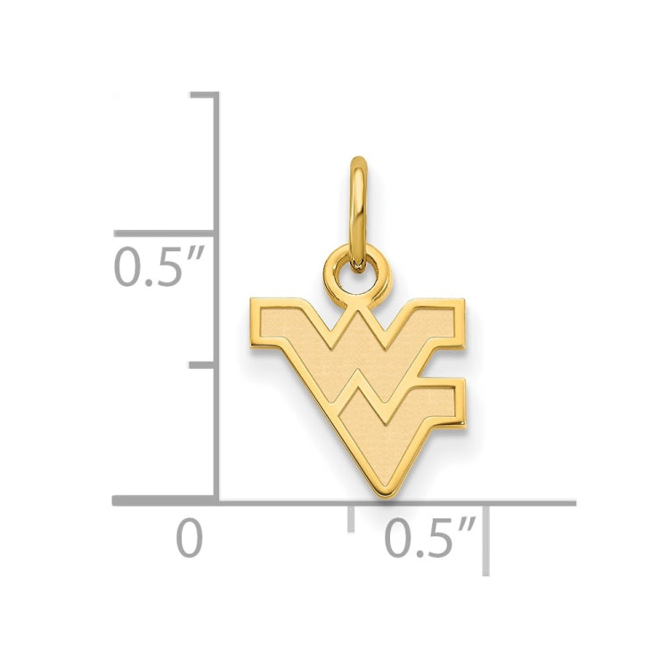 14k Gold LogoArt West Virginia University W-V Extra Small Pendant