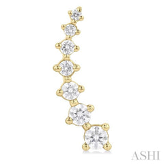 1 Ctw Round Cut Diamond Fashion Climbers in 14K Yellow Gold