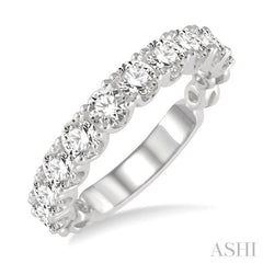 1 1/2 Ctw Lattice Round Cut Diamond Wedding Band in 14K White Gold