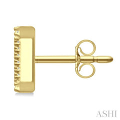 1/10 Ctw Initial 'Z' Single Cut Diamond Earrings in 10K Yellow Gold