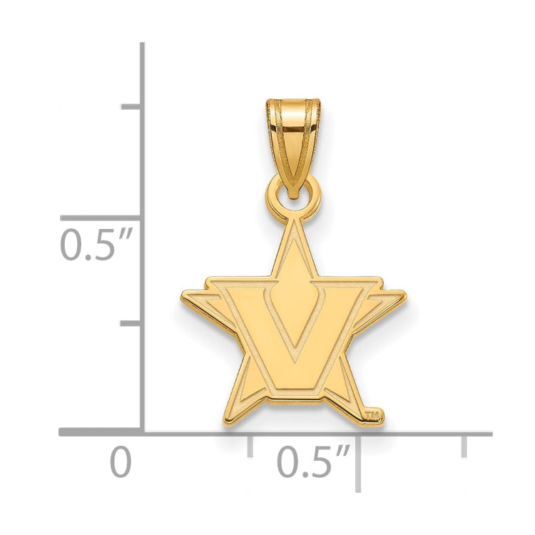 10ky LogoArt Vanderbilt University Small Pendant