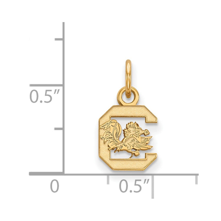 14k Gold LogoArt University of South Carolina Extra Small Pendant
