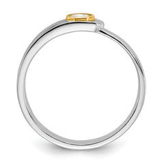 IBGoodman 14k Two-tone Men's Polished and Cut-Out Bezel Set Solitaire Ring Mounting