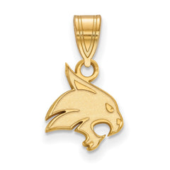 14k Gold LogoArt Texas State University Bobcat Small Pendant