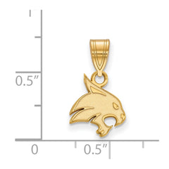 14k Gold LogoArt Texas State University Bobcat Small Pendant