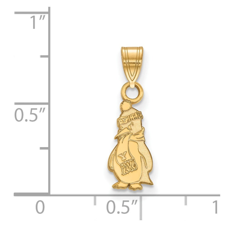 14k Gold LogoArt Youngstown State University Penguin Small Pendant