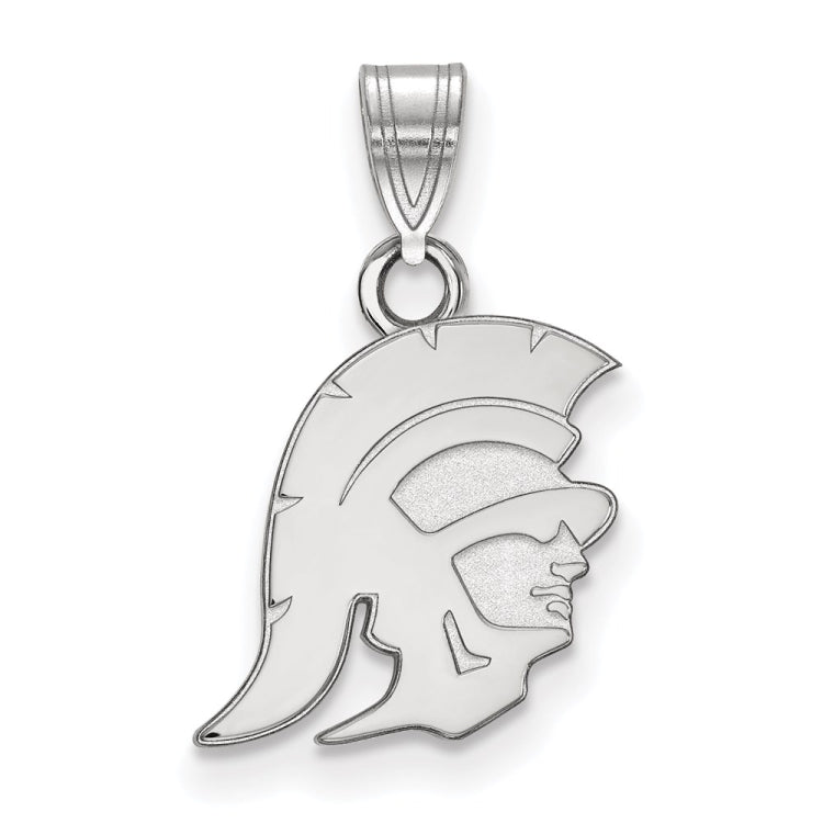 14k White Gold University of Southern California Trojan Small Pendant