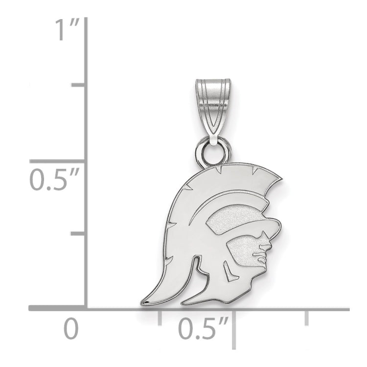 14k White Gold University of Southern California Trojan Small Pendant