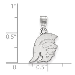 14k White Gold University of Southern California Trojan Small Pendant