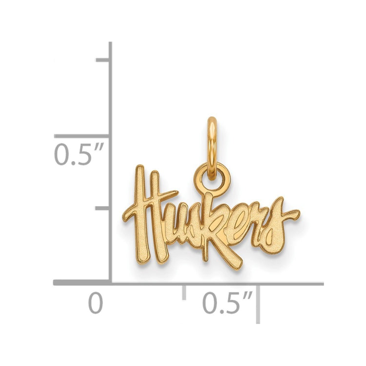 14k Gold LogoArt University of Nebraska Huskers Extra Small Pendant