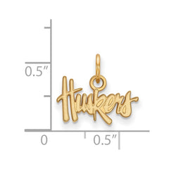 14k Gold LogoArt University of Nebraska Huskers Extra Small Pendant