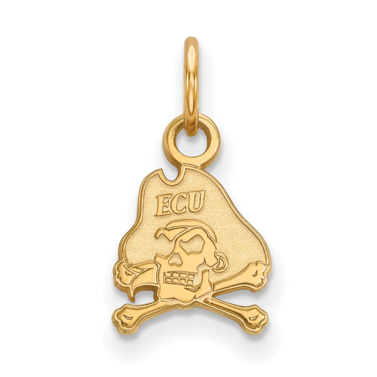 14k Gold LogoArt East Carolina University Pirate Extra Small Pendant