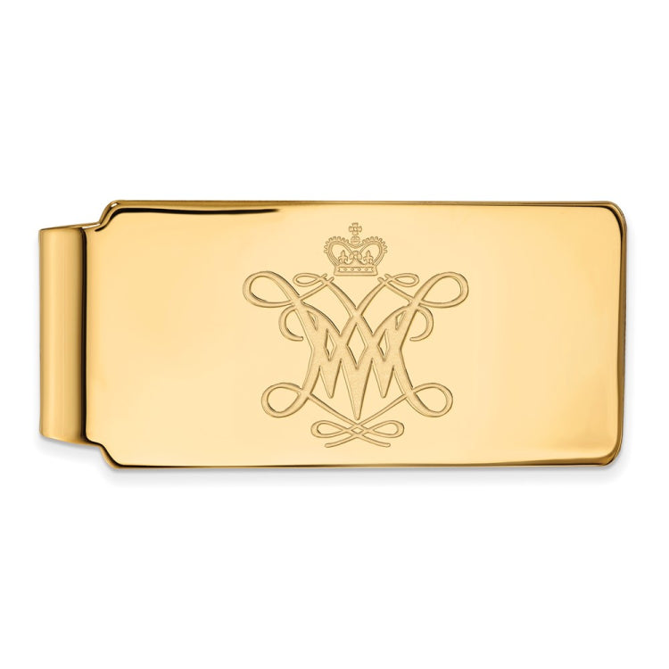 Sterling Silver Gold-plated LogoArt College of William and Mary Money Clip