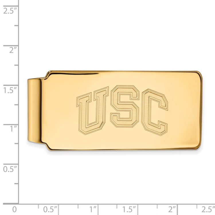 Sterling Silver Gold-plated University of Southern California U-S-C Money Clip