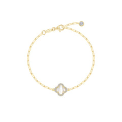 Mother-Of-Pearl Paperclip Bracelet