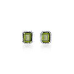 August Birthstone Solitaire Stud Earrings