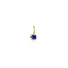 September Bezel Birthstone Charm Pendant