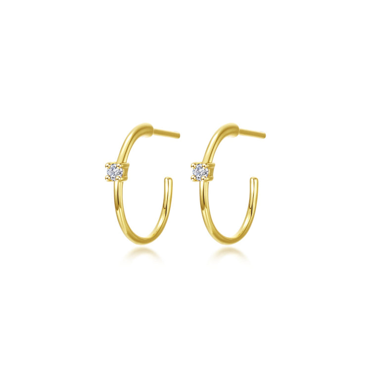 25Mm High Polised Hoop Earrings