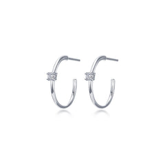 25Mm High Polised Hoop Earrings