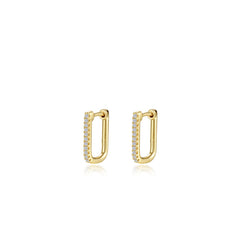 15Mm X 11Mm Rectangle Hoop Earrings