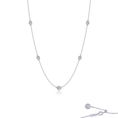 Bezel-Set Station Necklace