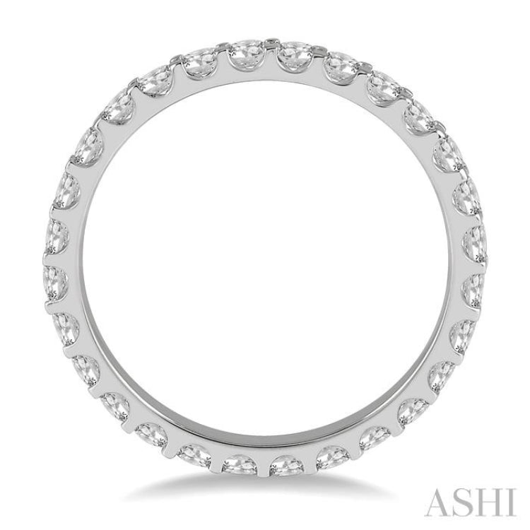 1 Ctw Round Cut Diamond Eternity Band in 14K White Gold