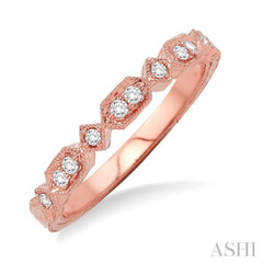 1/5 Ctw Round Cut Diamond Fashion Band in 14K Rose Gold