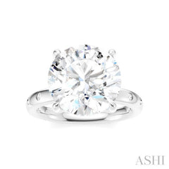 1/5 Ctw Round Shape Round Cut Diamond Semi-Mount Engagement Ring in 14K White Gold