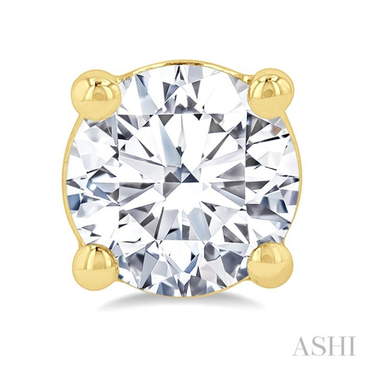 1 1/4 Ctw Round Cut Diamond Stud Earrings in 14K Yellow Gold