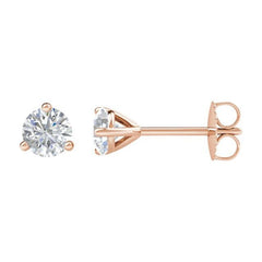 14K Rose Gold 3/4 CTW Natural Diamond Stud Earrings