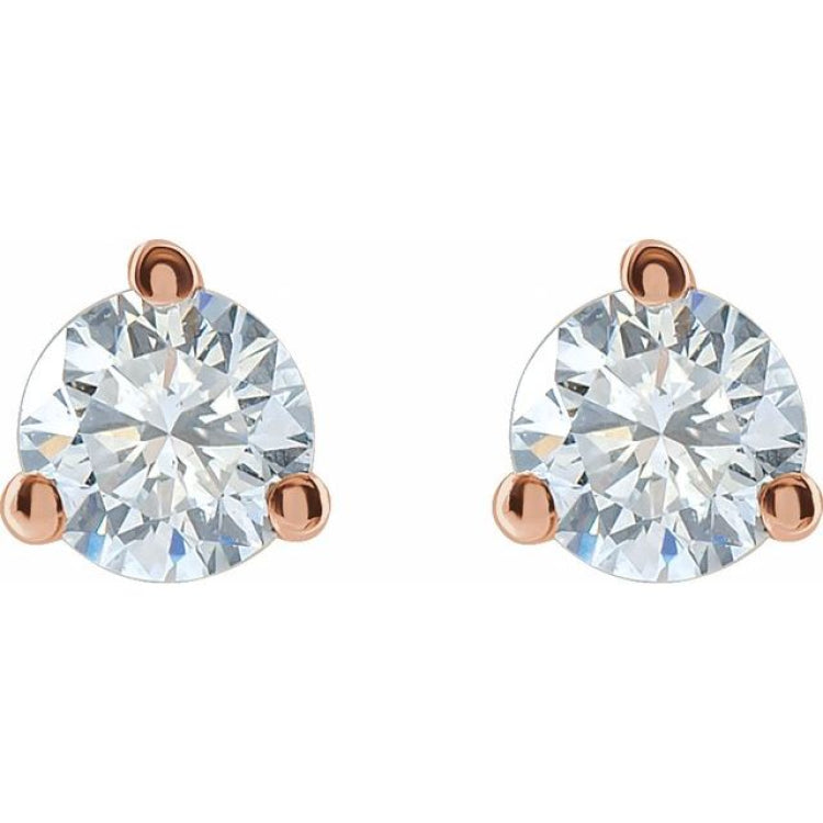 14K Rose Gold 5/8 CTW Lab-Grown Diamond Stud Earrings