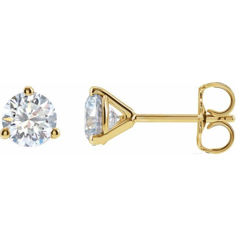14K Yellow Gold 1 1/5 CTW Lab-Grown Diamond Stud Earrings