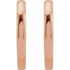 14K Rose Gold Hinged 12.5 mm Hoop Earrings