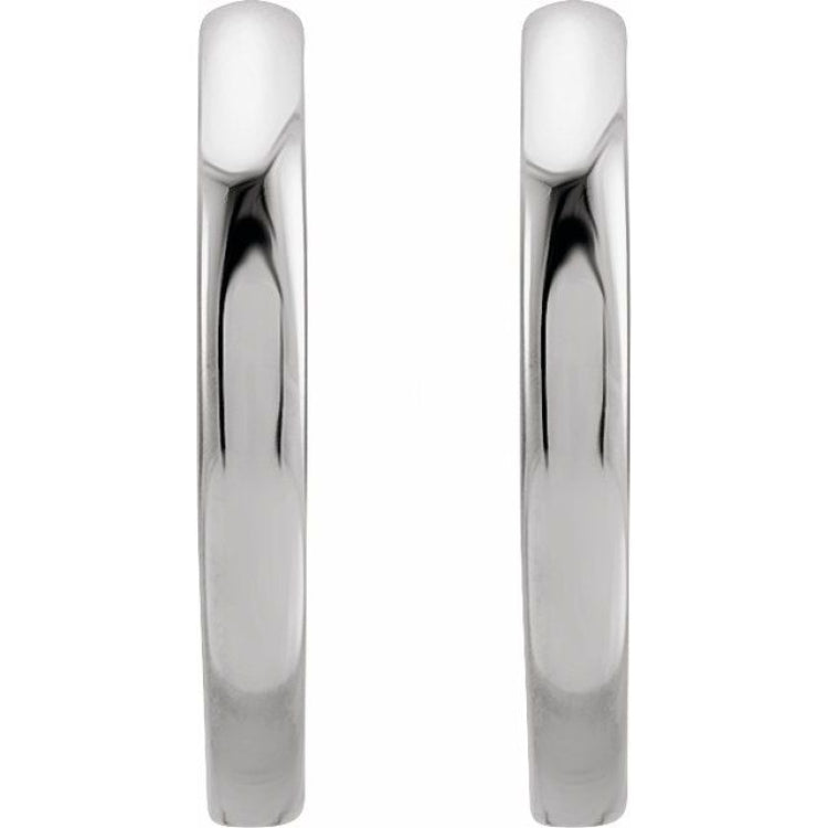 Sterling Silver Hinged 12.5 mm Hoop Earrings