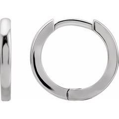 Sterling Silver Hinged 15 mm Hoop Earring