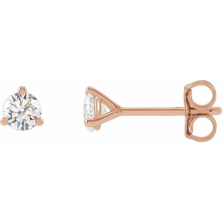 14K Rose Gold 1/3 CTW Lab-Grown Diamond Stud Earrings