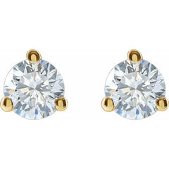 14K Yellow Gold 3/4 CTW Lab-Grown Diamond Stud Earrings