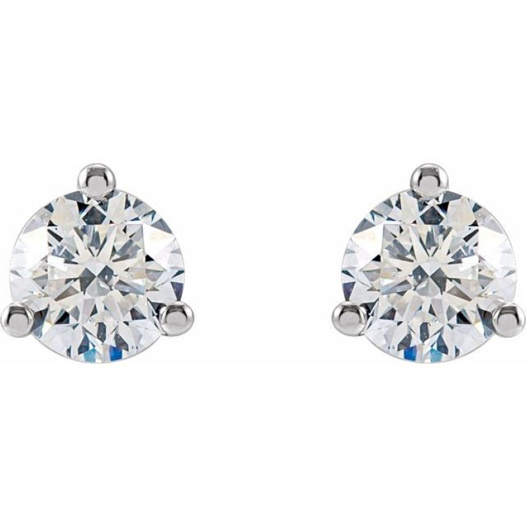 14K White Gold 3/4 CTW Lab-Grown Diamond Stud Earrings