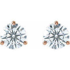 14K Rose Gold 2 CTW Lab-Grown Diamond Stud Earrings